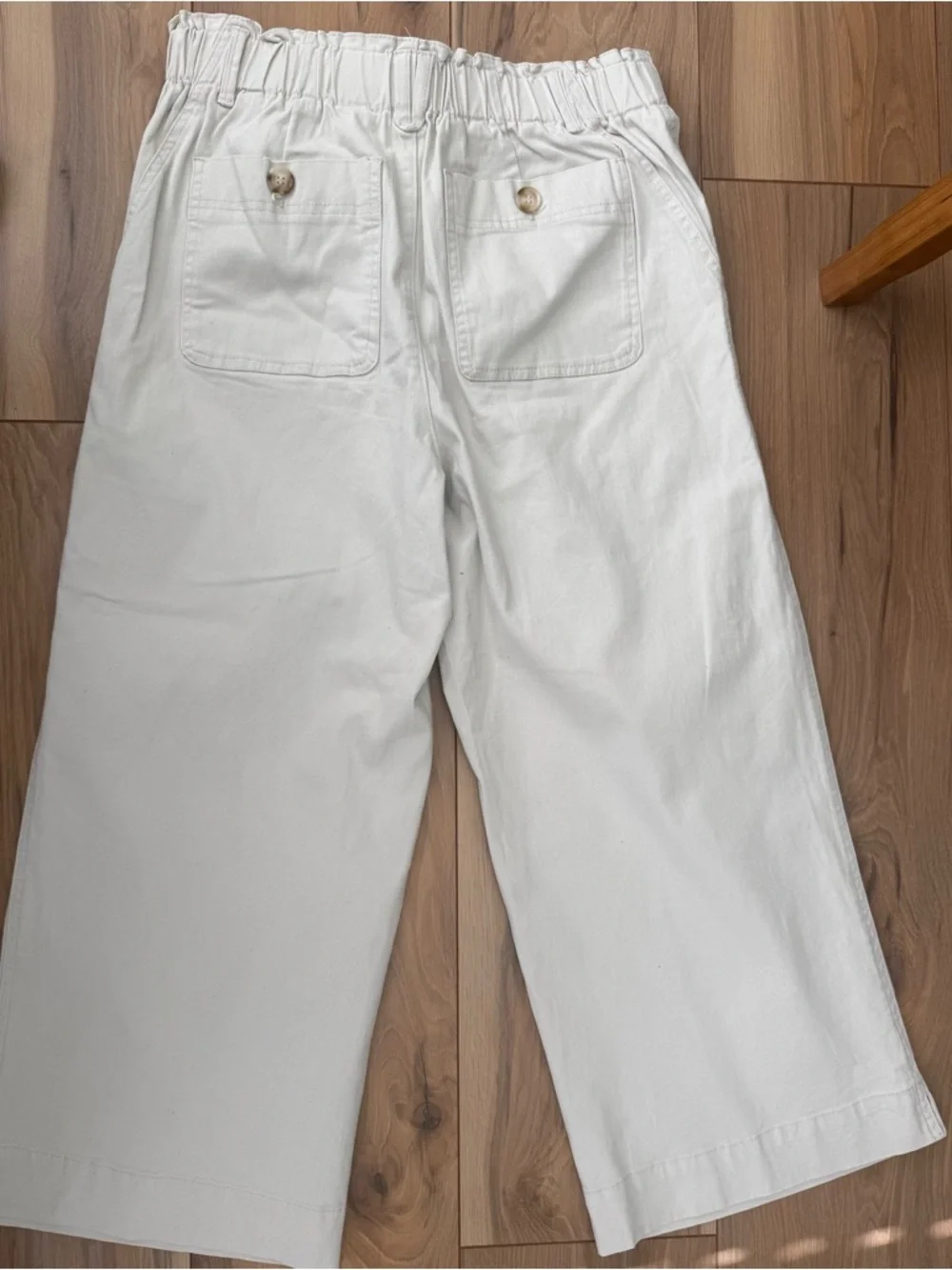 Democracy Cream Wide-Leg Women’s Cotton Pants - Picture 4 of 10